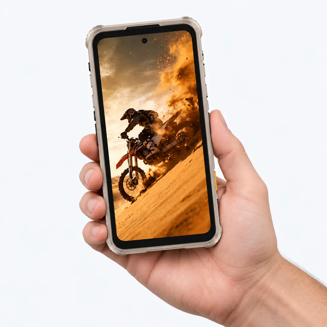 Celular Ulefone rugone xever 8 128GB 8GB RAM NFC - bege areia — escala