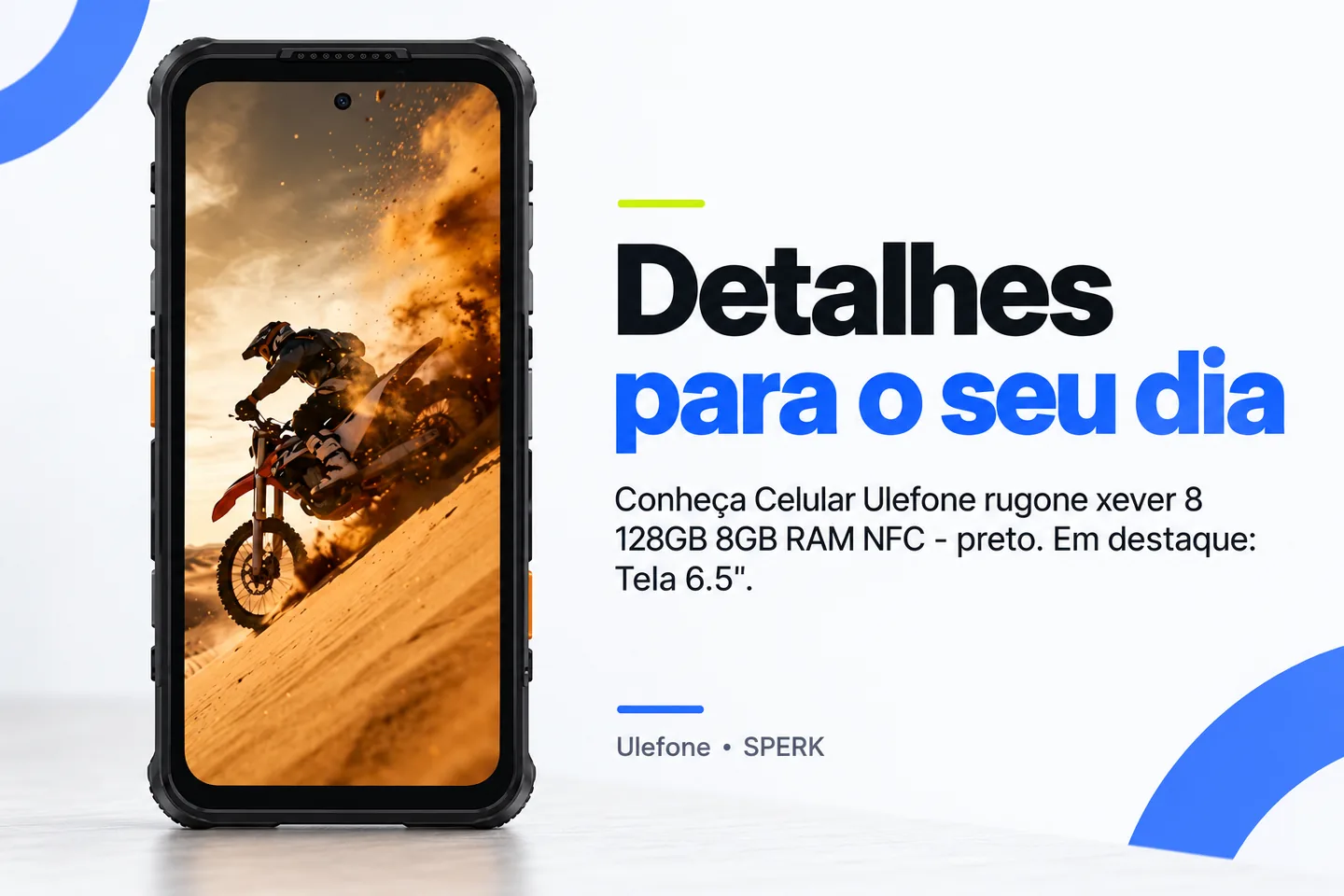 Celular Ulefone rugone xever 8 128GB 8GB RAM NFC - preto — diferencial uso