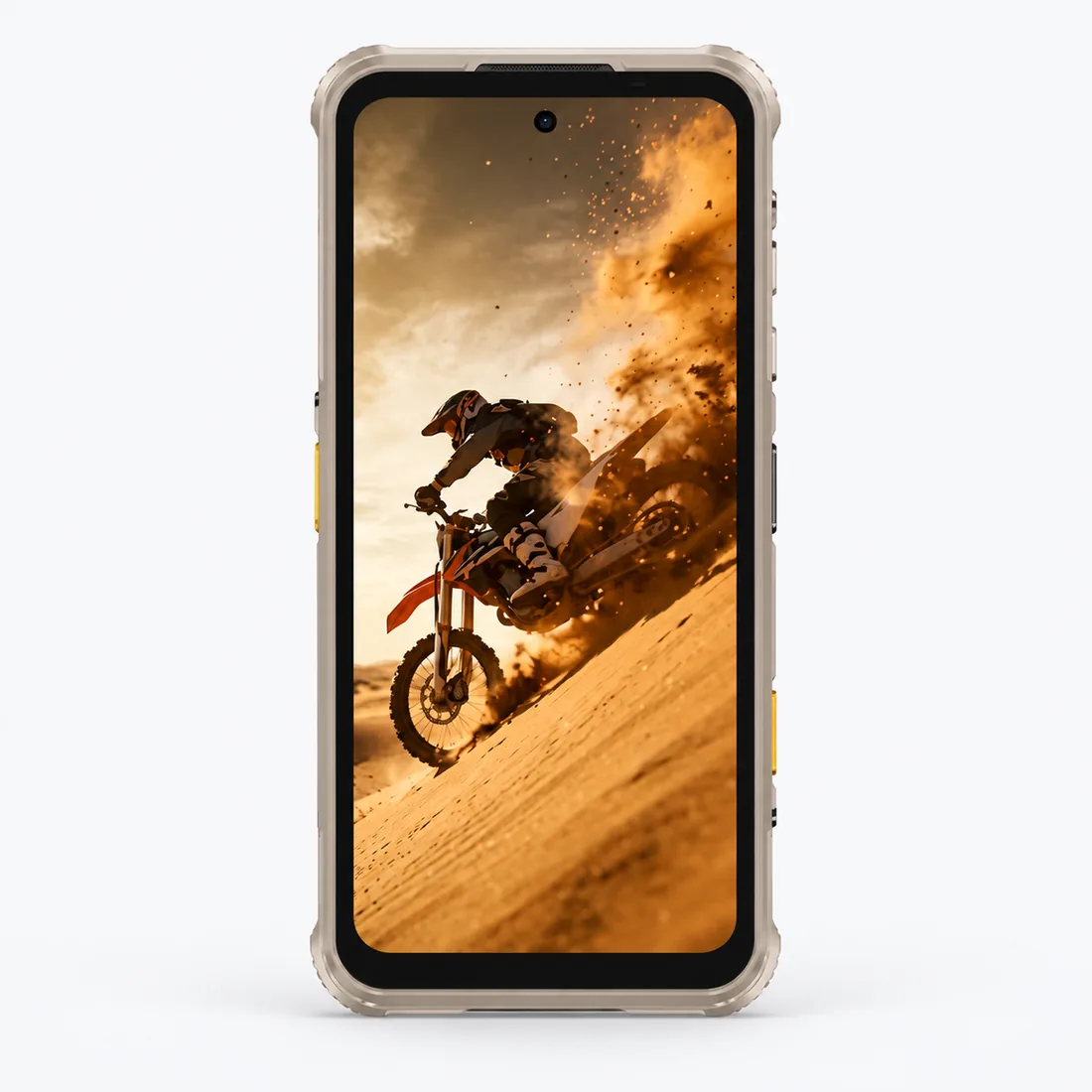 Celular Ulefone rugone xever 8 256GB 8GB RAM NFC - bege areia — frente estudio