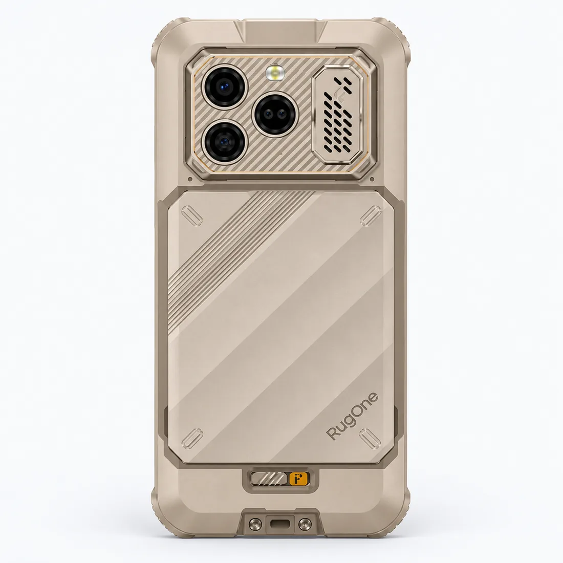 Celular Ulefone rugone xever 8 256GB 8GB RAM NFC - bege areia — verso lateral