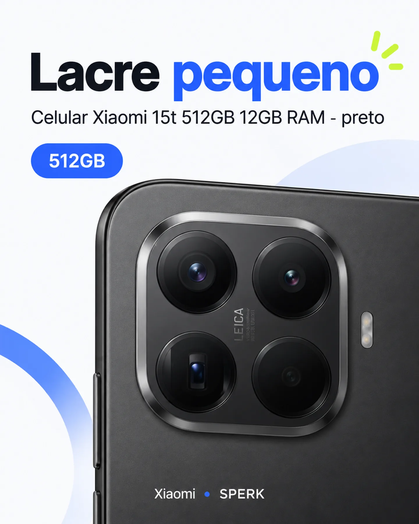 Celular Xiaomi 15t 512GB 12GB RAM - preto — painel 2