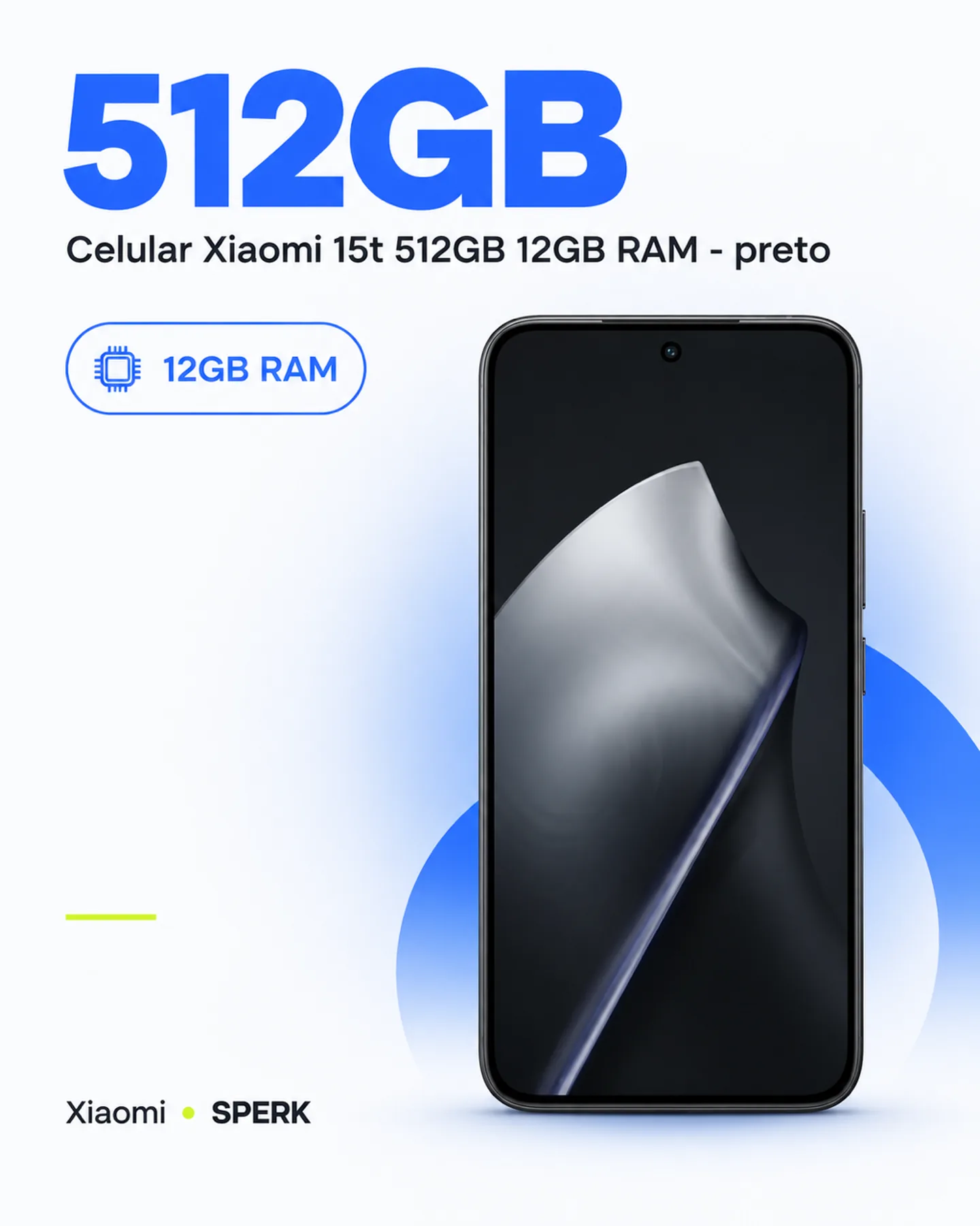 Celular Xiaomi 15t 512GB 12GB RAM - preto — painel 3