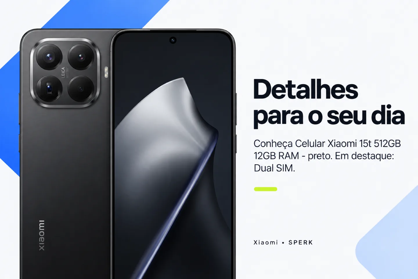 Celular Xiaomi 15t 512GB 12GB RAM - preto — diferencial uso