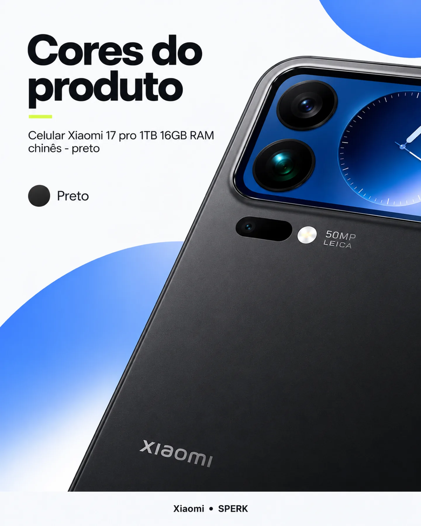 Celular Xiaomi 17 pro 1TB 16GB RAM chinês - preto — painel 5