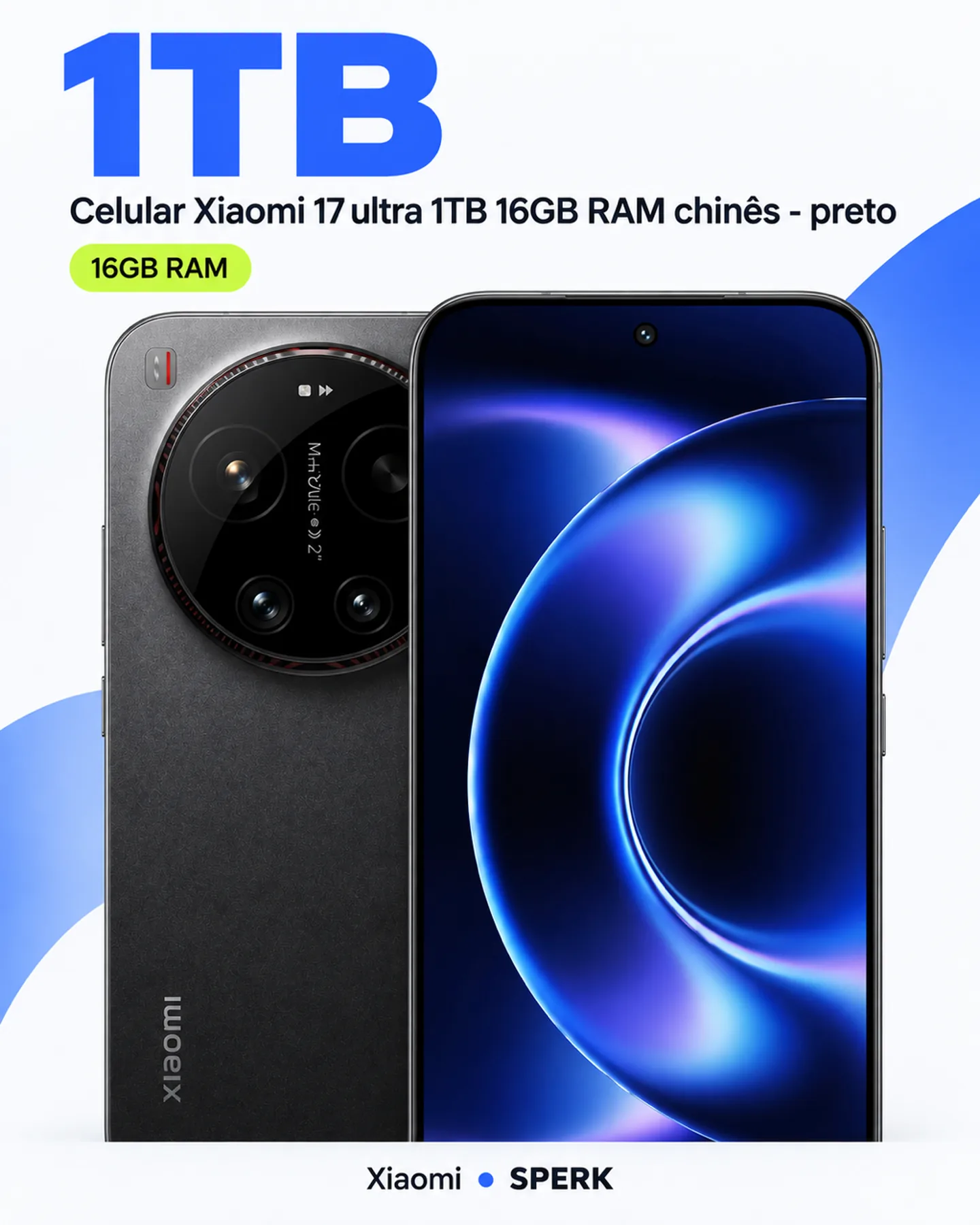 Celular Xiaomi 17 ultra 1TB 16GB RAM chinês - preto — painel 2