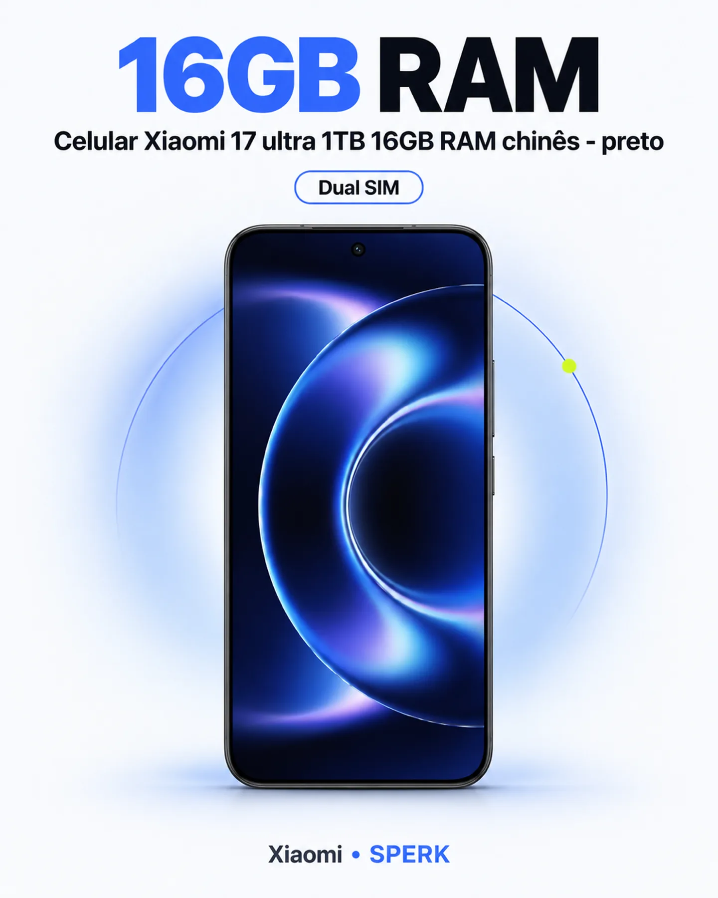 Celular Xiaomi 17 ultra 1TB 16GB RAM chinês - preto — painel 3