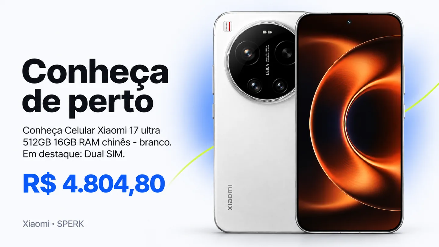 Celular Xiaomi 17 ultra 512GB 16GB RAM chinês - branco — heroi descricao