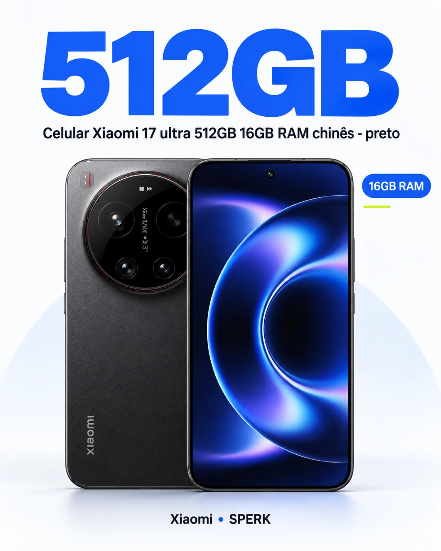 Celular Xiaomi 17 ultra 512GB 16GB RAM chinês - preto — painel 2