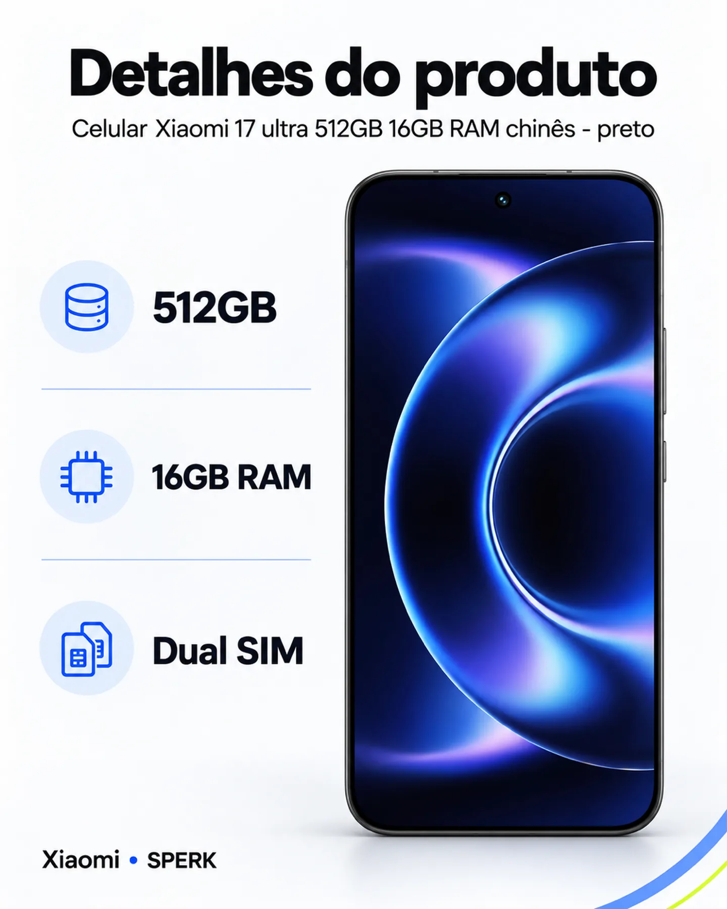 Celular Xiaomi 17 ultra 512GB 16GB RAM chinês - preto — painel 4