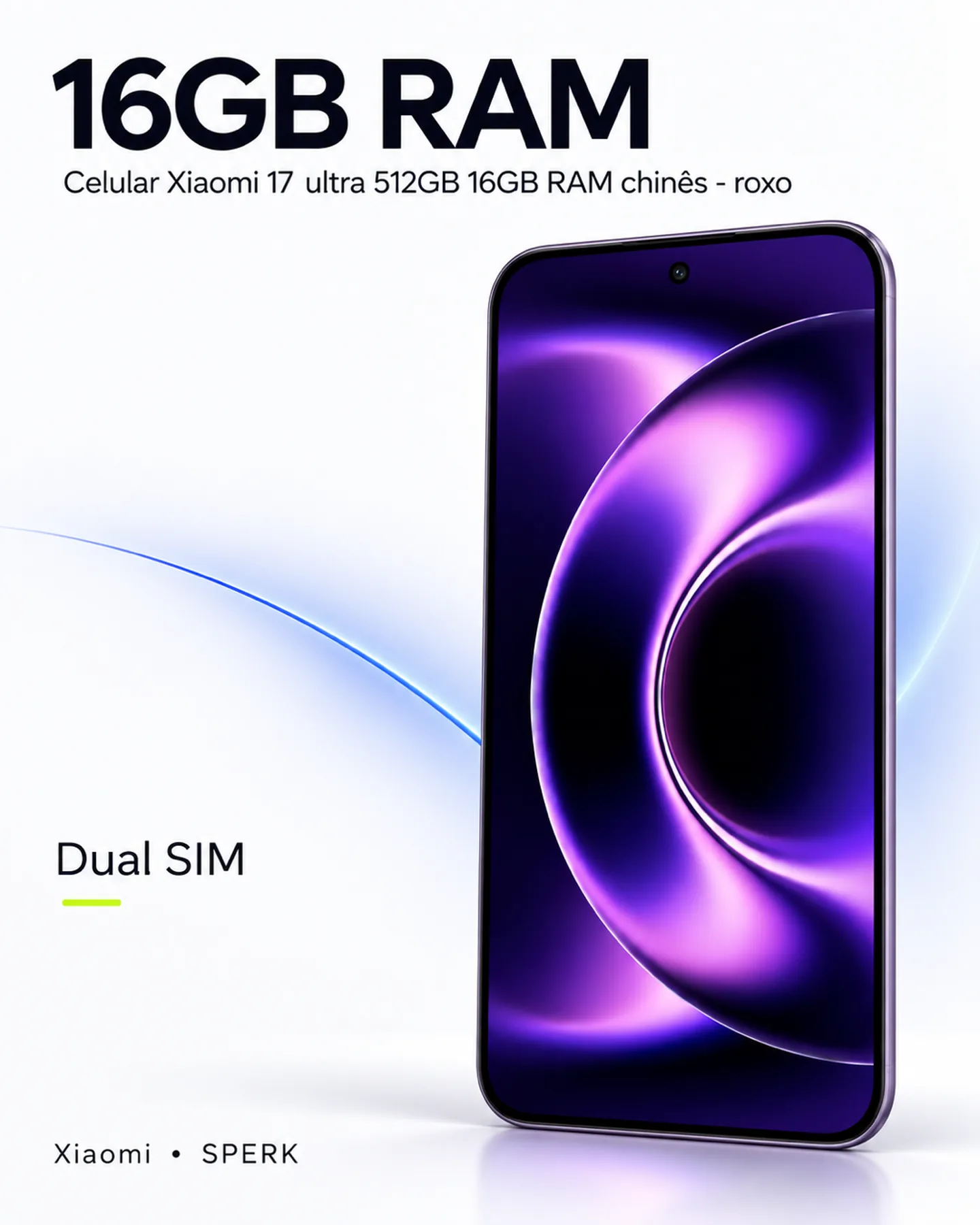 Celular Xiaomi 17 ultra 512GB 16GB RAM chinês - roxo — painel 3
