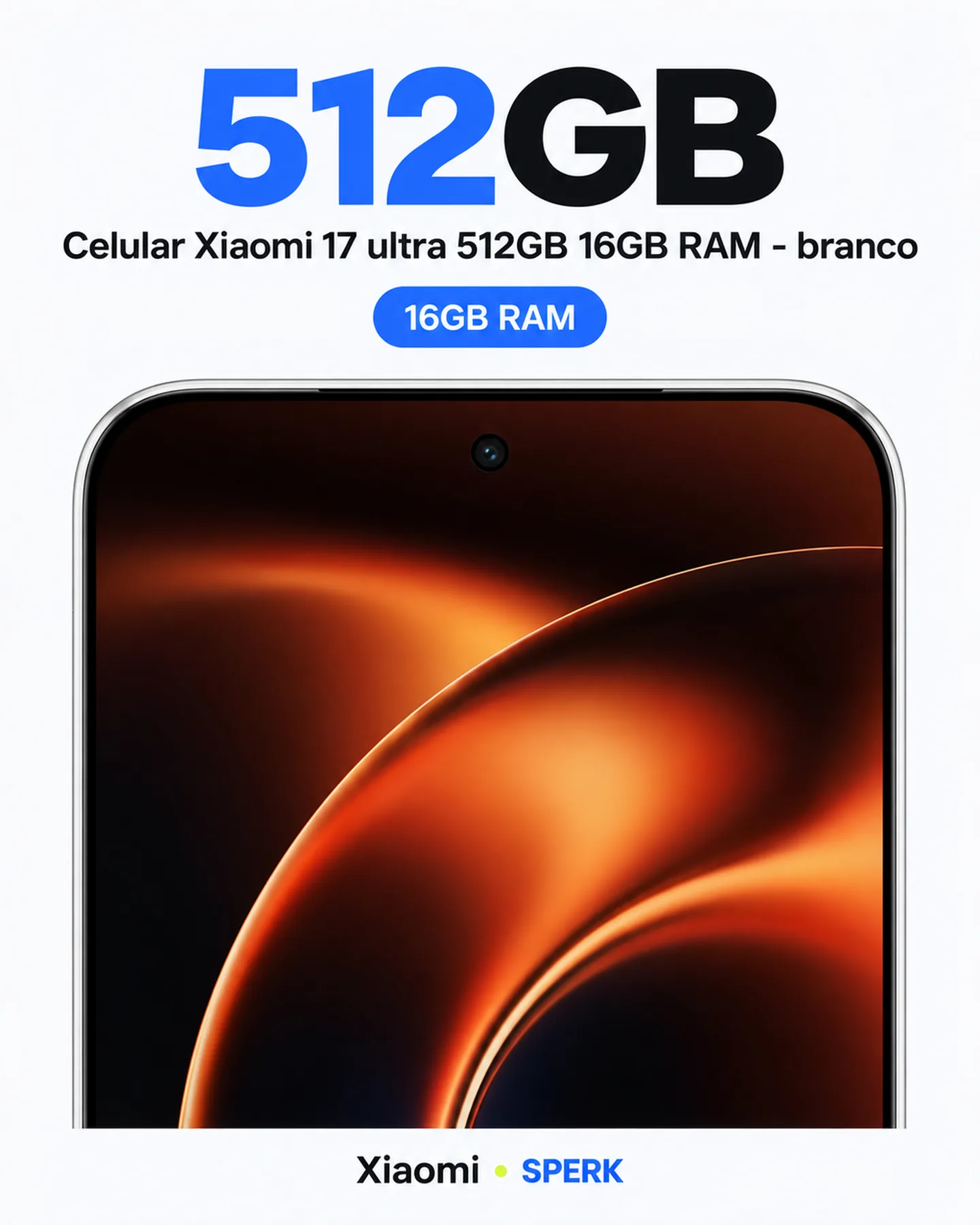 Celular Xiaomi 17 ultra 512GB 16GB RAM - branco — painel 2