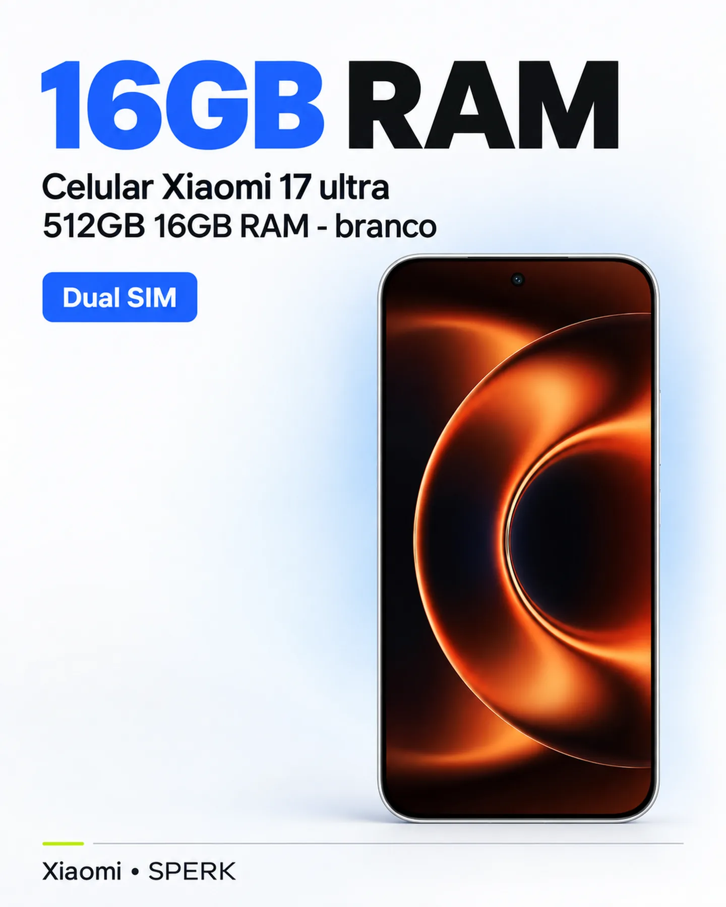 Celular Xiaomi 17 ultra 512GB 16GB RAM - branco — painel 3