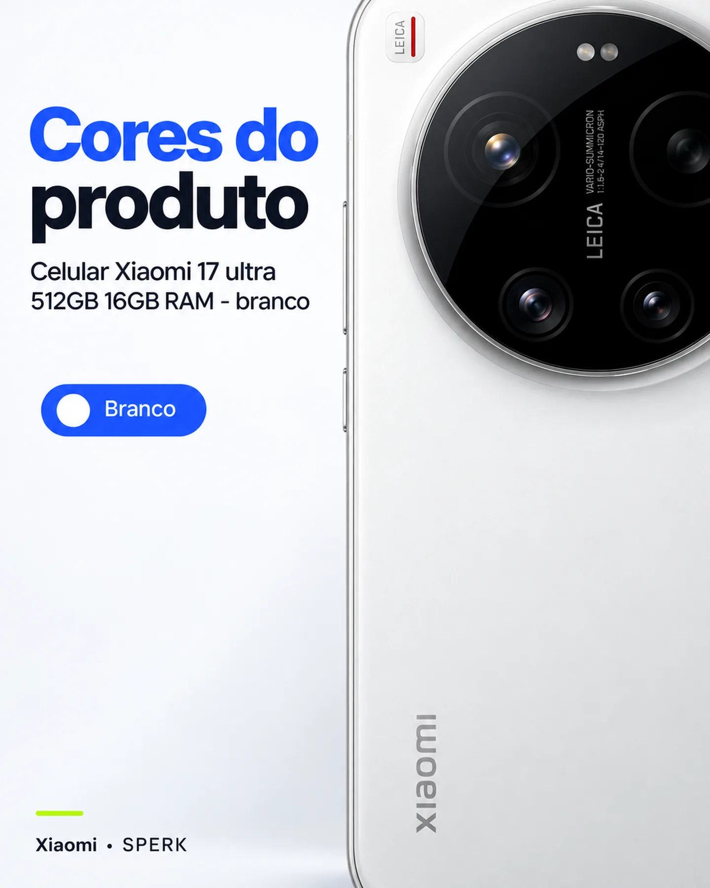 Celular Xiaomi 17 ultra 512GB 16GB RAM - branco — painel 5
