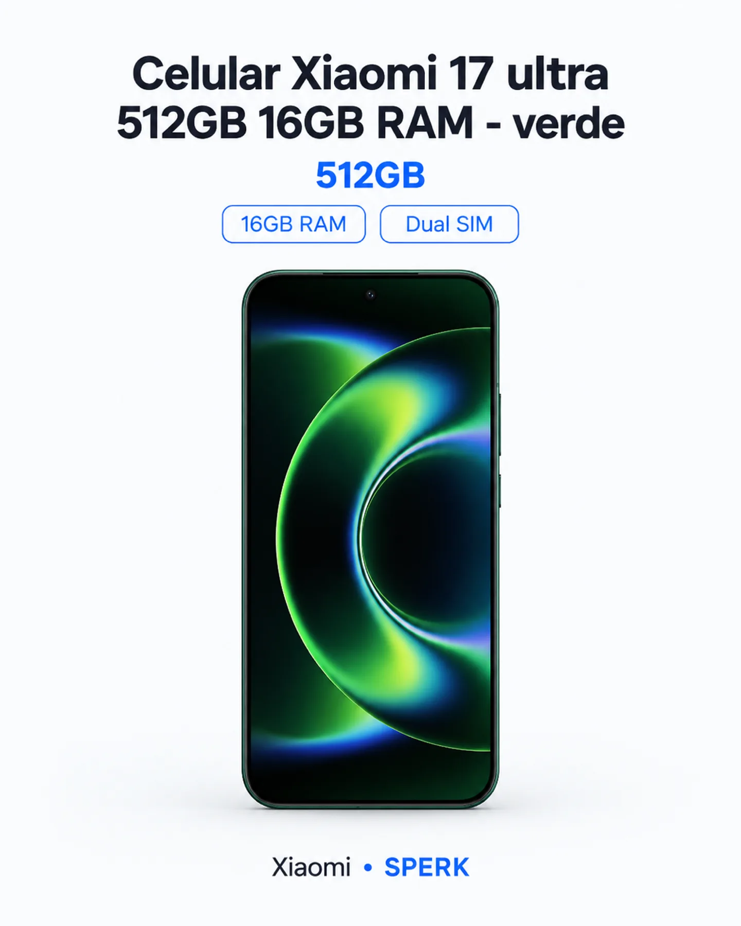 Celular Xiaomi 17 ultra 512GB 16GB RAM - verde — painel 1