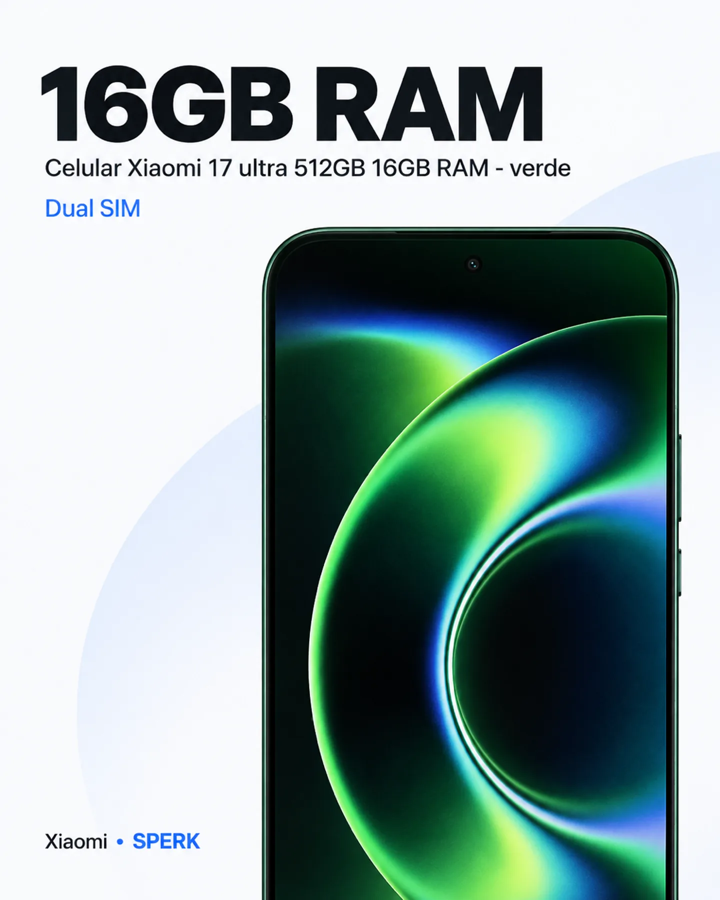Celular Xiaomi 17 ultra 512GB 16GB RAM - verde — painel 3