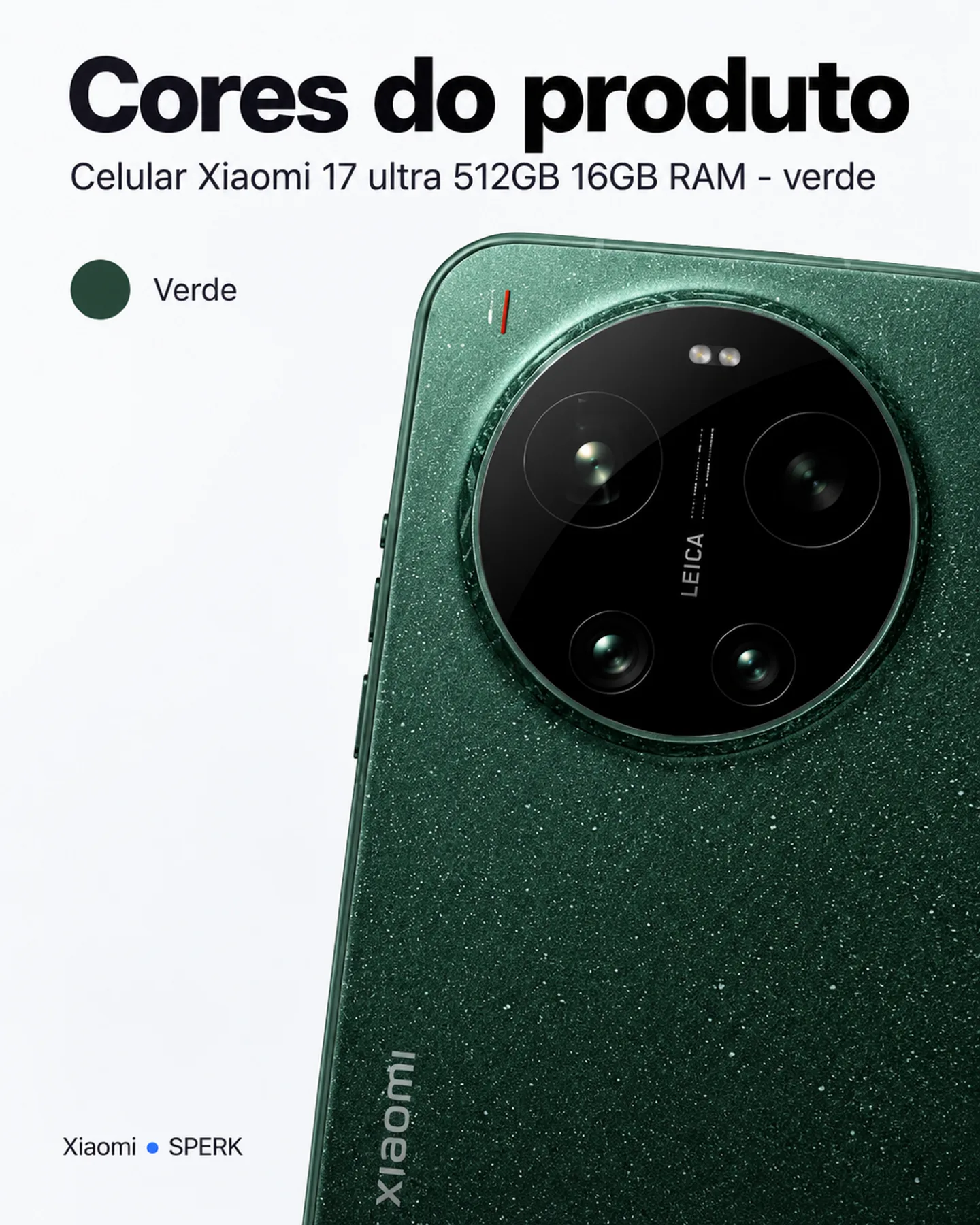 Celular Xiaomi 17 ultra 512GB 16GB RAM - verde — painel 5