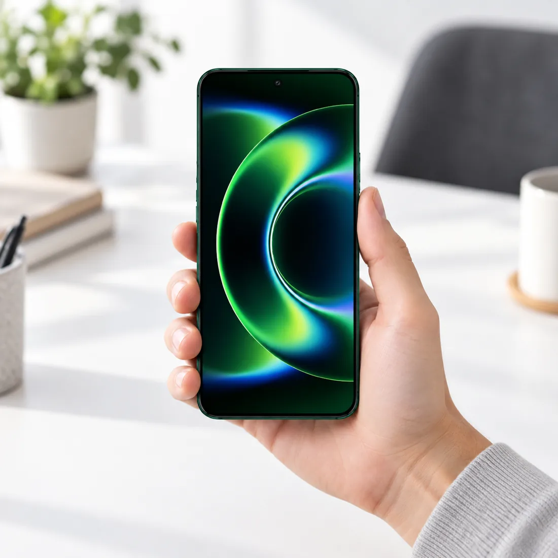 Celular Xiaomi 17 ultra 512GB 16GB RAM - verde — uso