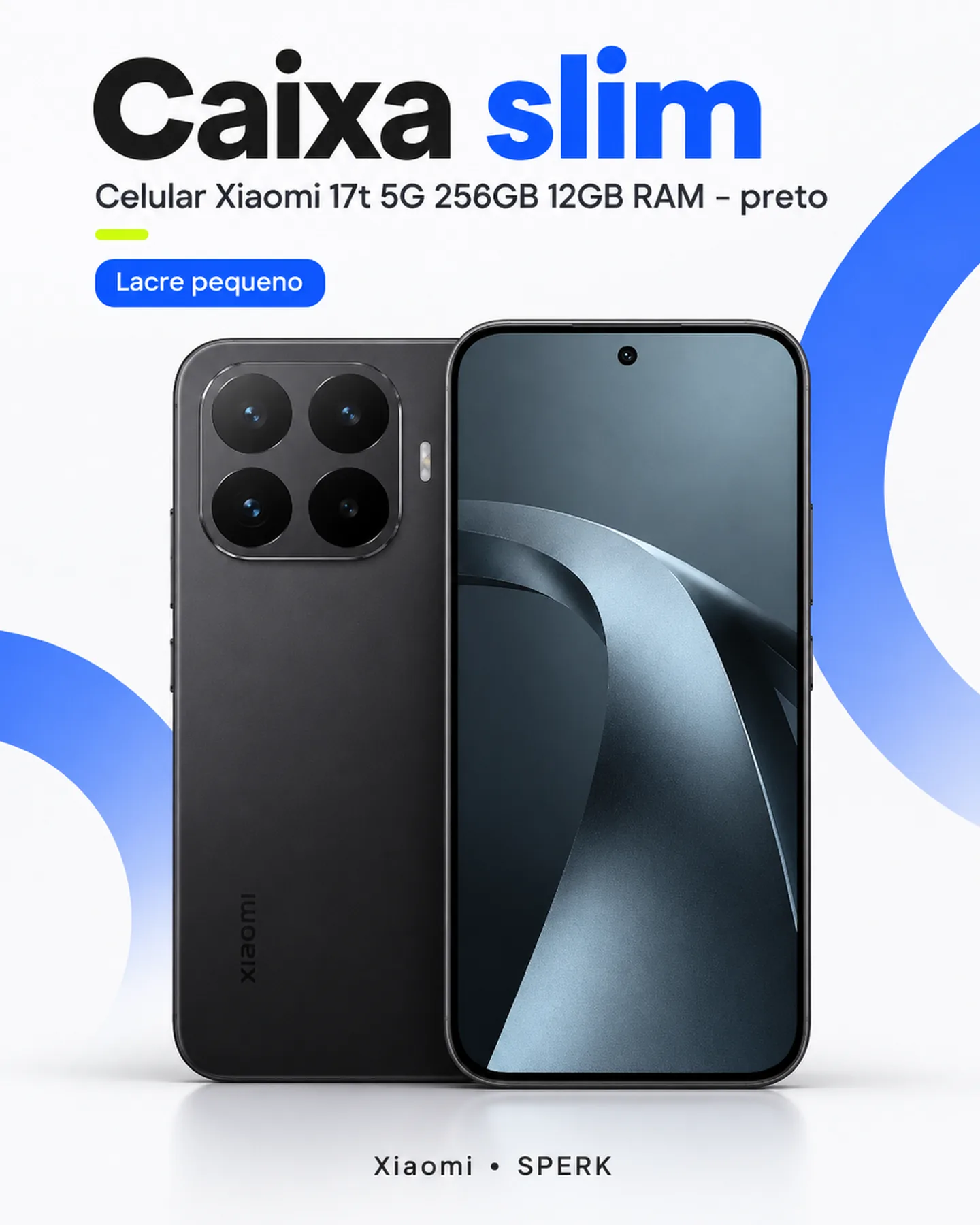 Celular Xiaomi 17t 5G 256GB 12GB RAM - preto — painel 2