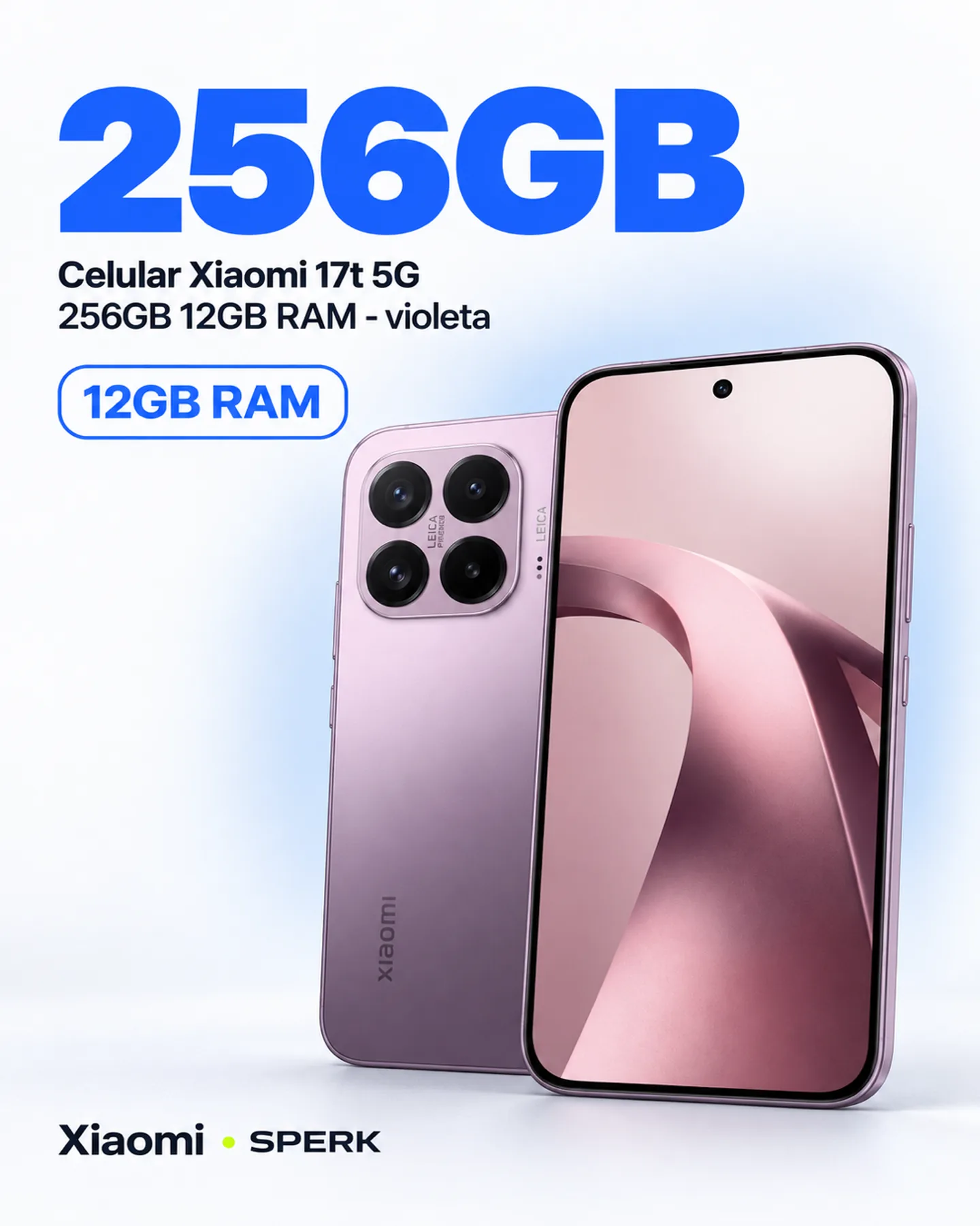Celular Xiaomi 17t 5G 256GB 12GB RAM - violeta — painel 3