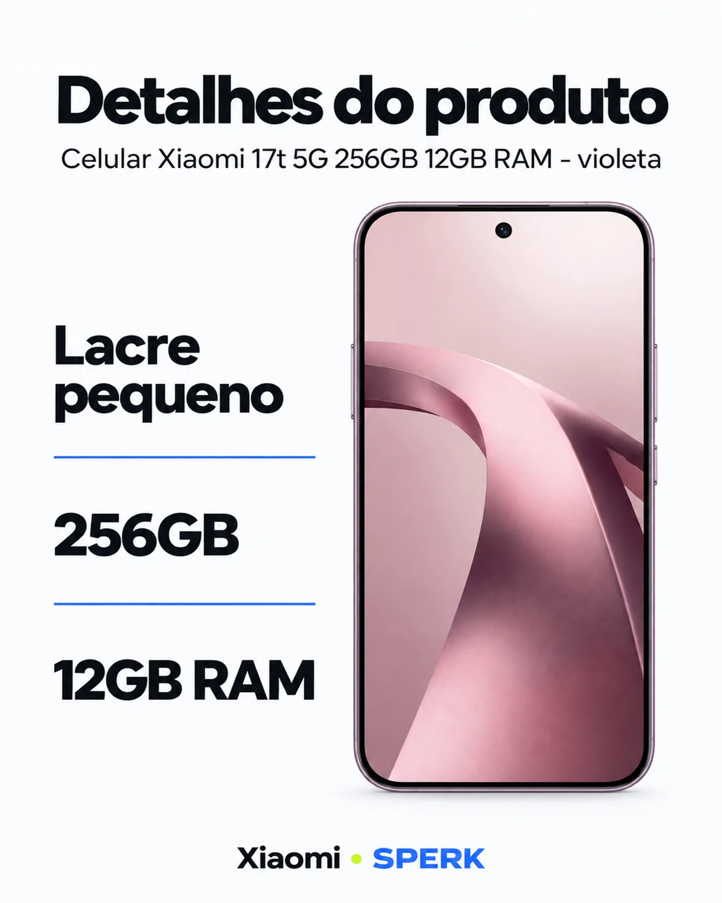 Celular Xiaomi 17t 5G 256GB 12GB RAM - violeta — painel 4