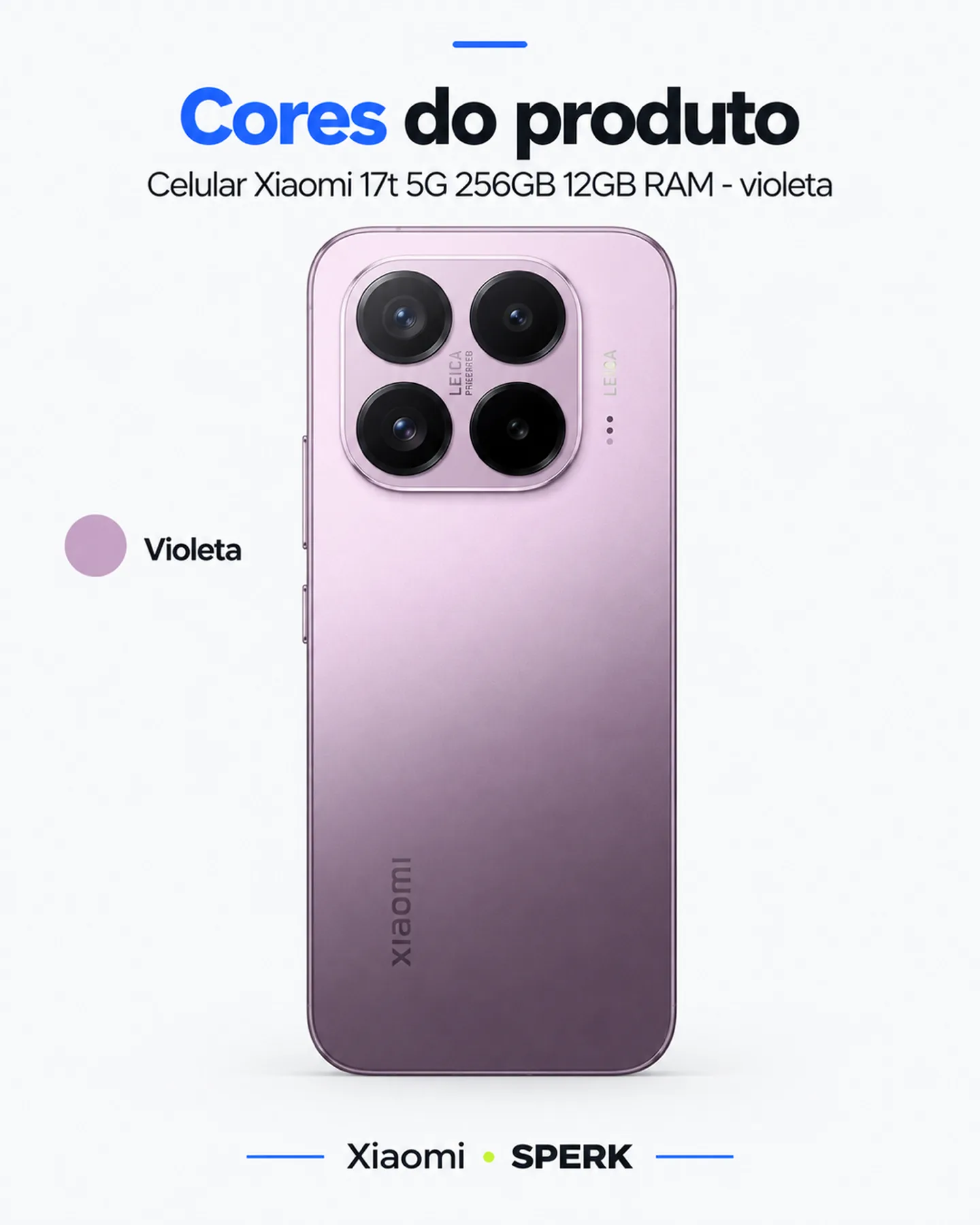 Celular Xiaomi 17t 5G 256GB 12GB RAM - violeta — painel 5