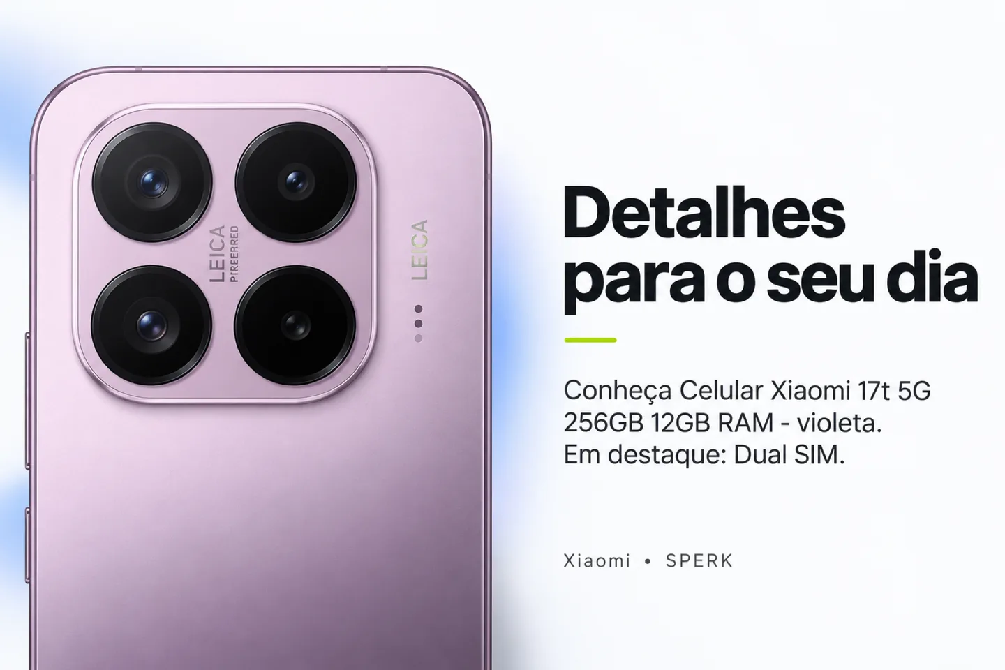 Celular Xiaomi 17t 5G 256GB 12GB RAM - violeta — diferencial uso