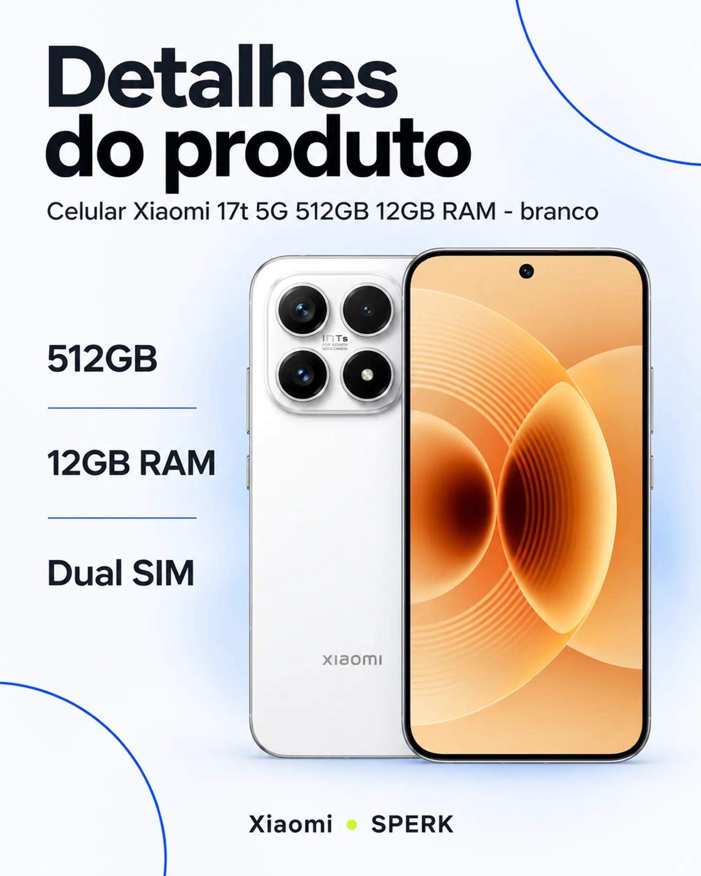 Celular Xiaomi 17t 5G 512GB 12GB RAM - branco — painel 4