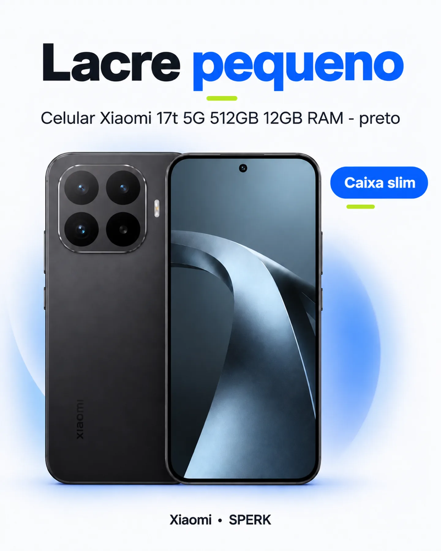 Celular Xiaomi 17t 5G 512GB 12GB RAM - preto — painel 2