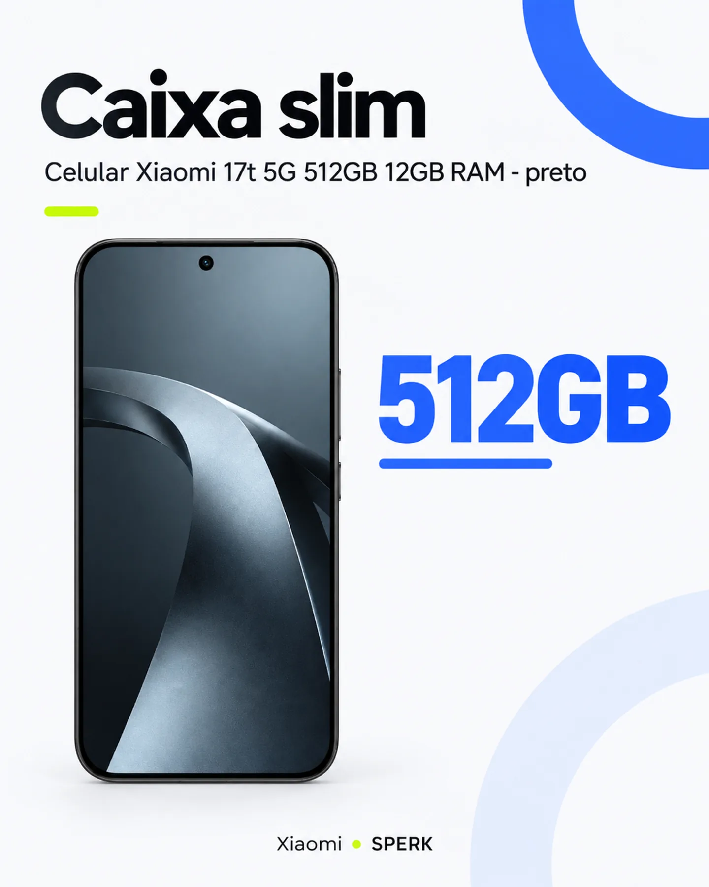 Celular Xiaomi 17t 5G 512GB 12GB RAM - preto — painel 3