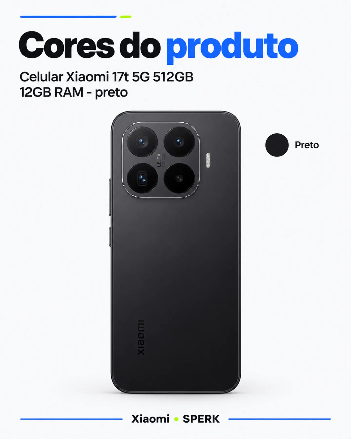 Celular Xiaomi 17t 5G 512GB 12GB RAM - preto — painel 5