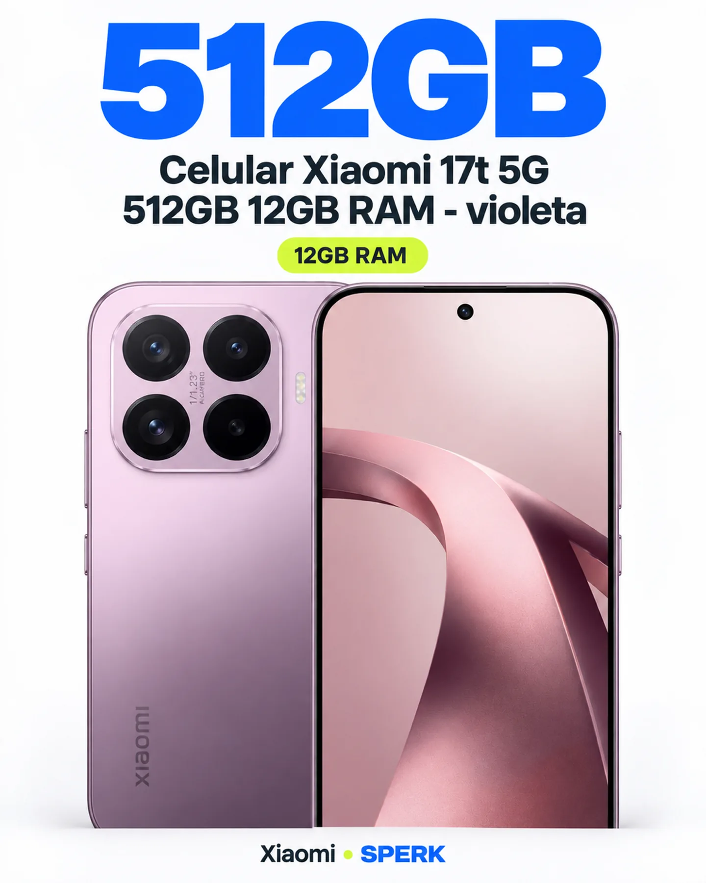 Celular Xiaomi 17t 5G 512GB 12GB RAM - violeta — painel 2