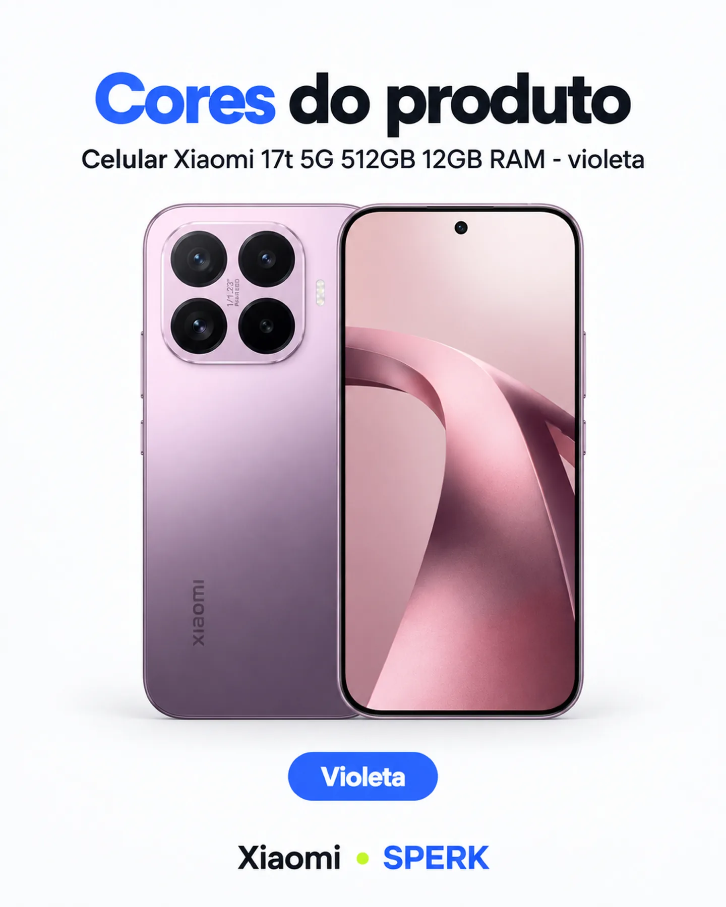 Celular Xiaomi 17t 5G 512GB 12GB RAM - violeta — painel 5