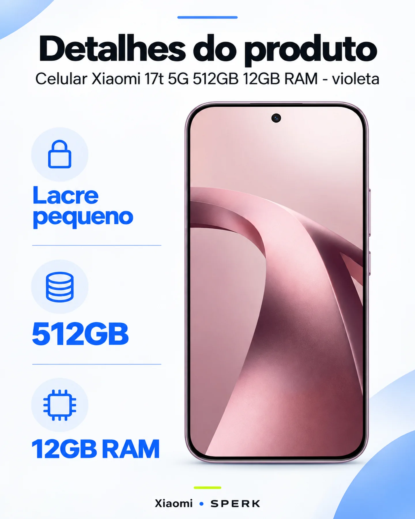 Celular Xiaomi 17t 5G 512GB 12GB RAM - violeta — painel 4