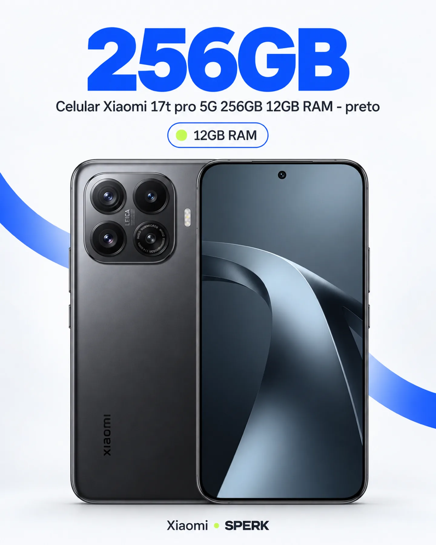 Celular Xiaomi 17t pro 5G 256GB 12GB RAM - preto — painel 2