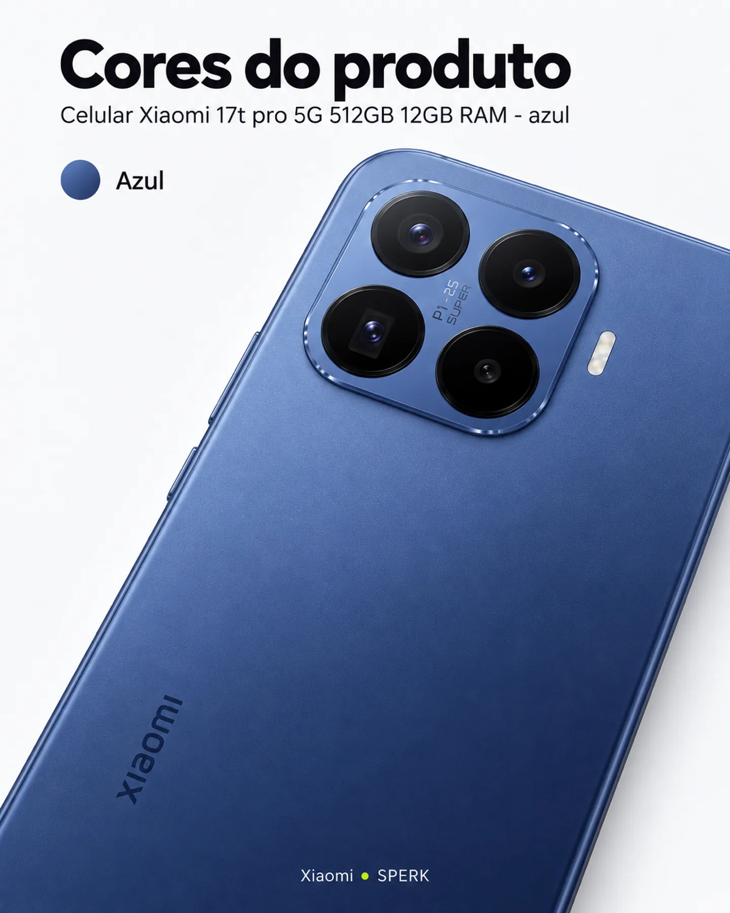 Celular Xiaomi 17t pro 5G 512GB 12GB RAM - azul — painel 5