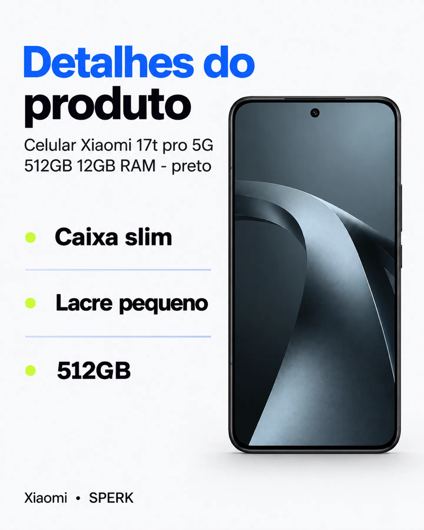 Celular Xiaomi 17t pro 5G 512GB 12GB RAM - preto — painel 4