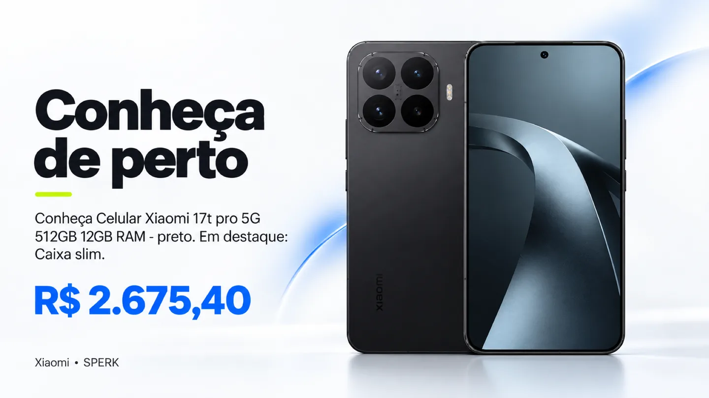 Celular Xiaomi 17t pro 5G 512GB 12GB RAM - preto — heroi descricao
