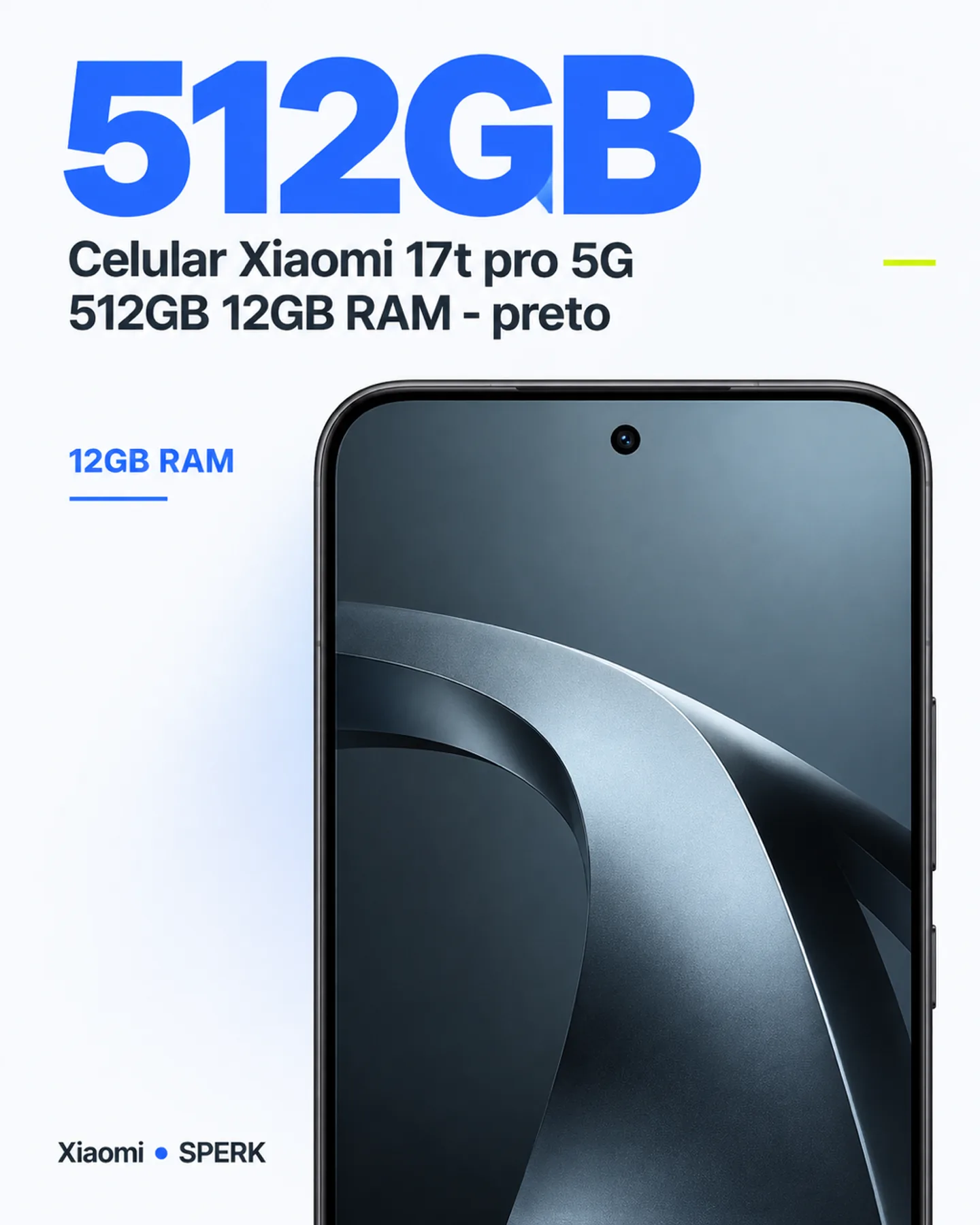 Celular Xiaomi 17t pro 5G 512GB 12GB RAM - preto — painel 2