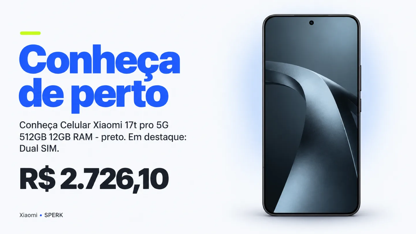 Celular Xiaomi 17t pro 5G 512GB 12GB RAM - preto — heroi descricao