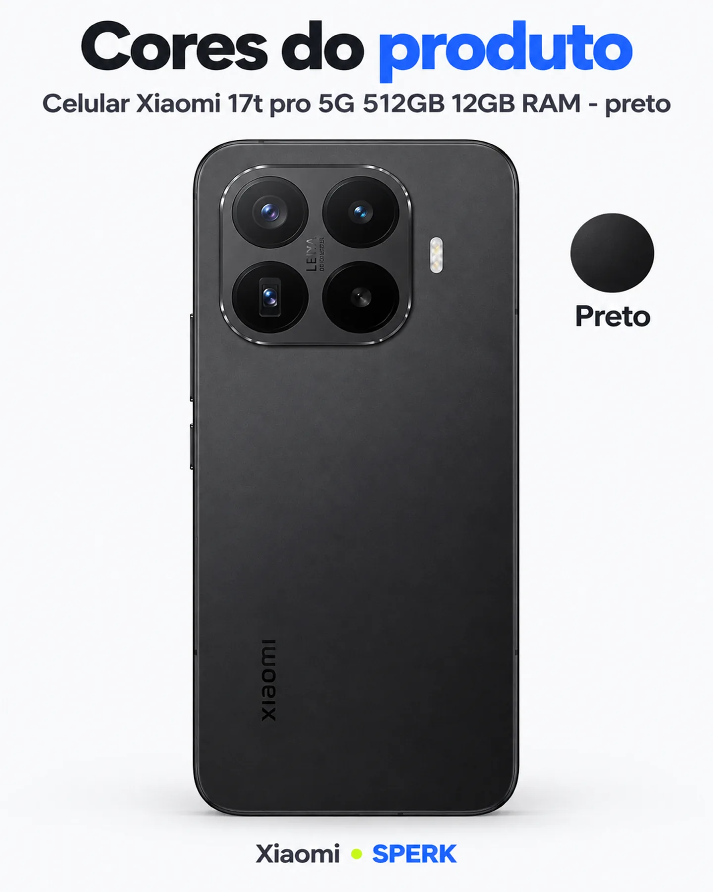 Celular Xiaomi 17t pro 5G 512GB 12GB RAM - preto — painel 5