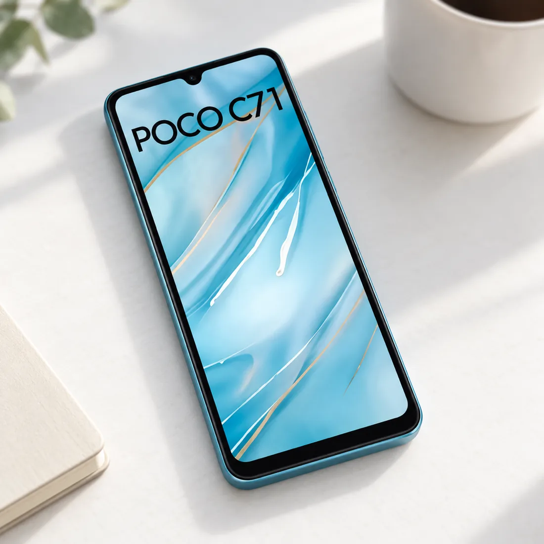 Celular Xiaomi Poco C71 64GB 4GB RAM - azul — uso