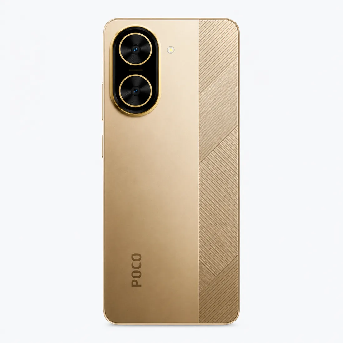 Celular Xiaomi Poco C71 64GB 4GB RAM - dourado — verso lateral