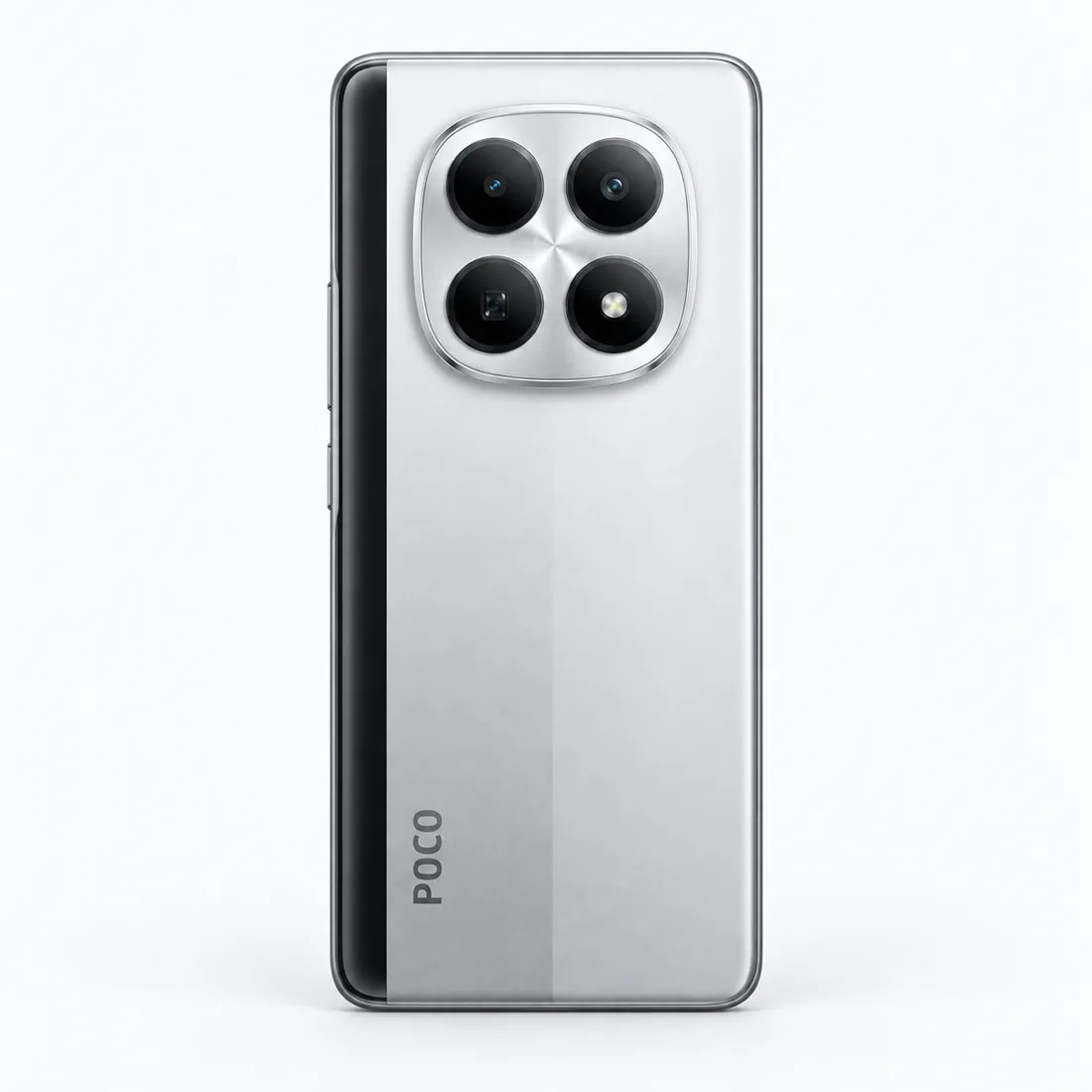 Celular Xiaomi Poco M8 5G 512GB 12GB RAM - prata — verso lateral