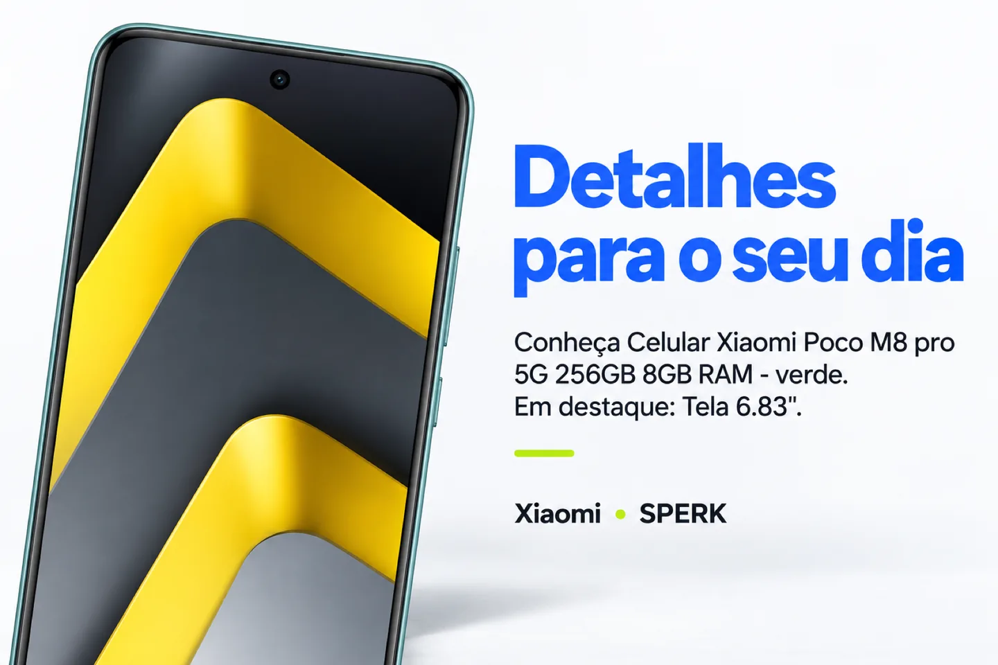 Celular Xiaomi Poco M8 pro 5G 256GB 8GB RAM - verde — diferencial uso