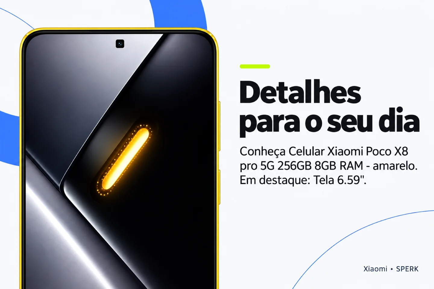 Celular Xiaomi Poco X8 pro 5G 256GB 8GB RAM - amarelo — diferencial uso