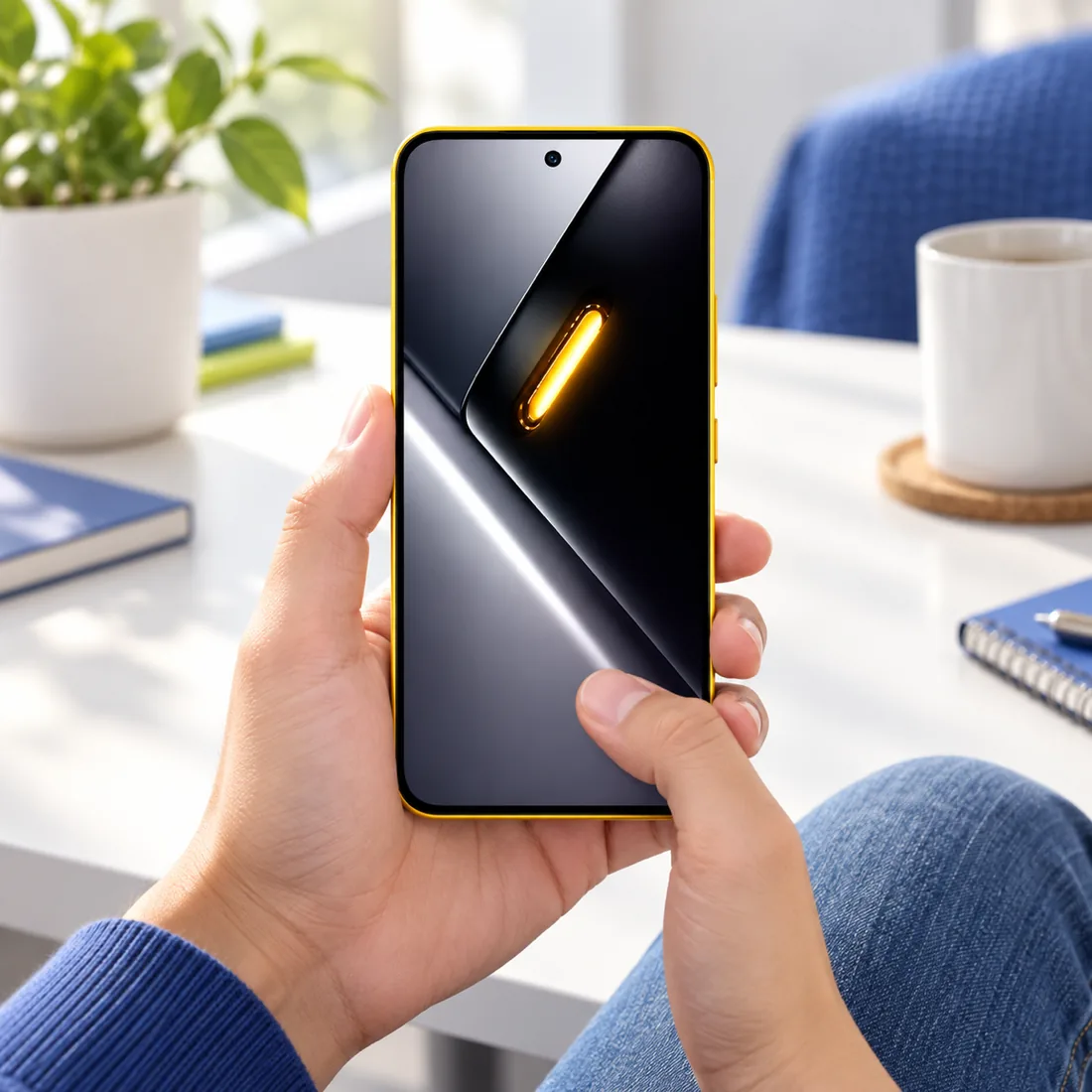 Celular Xiaomi Poco X8 pro 5G 256GB 8GB RAM - amarelo — uso