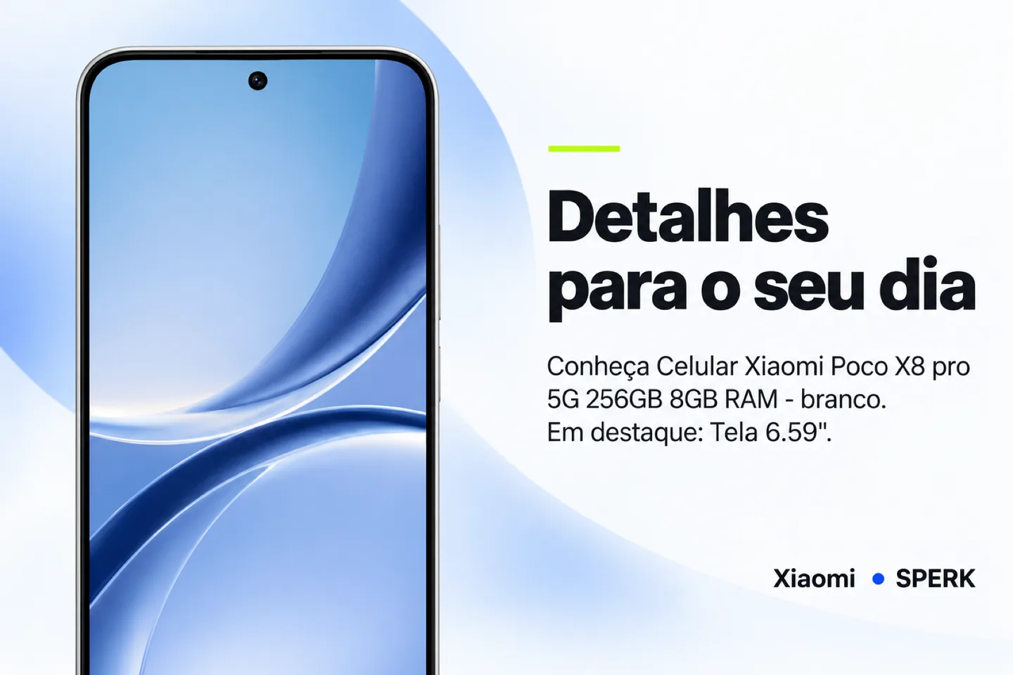 Celular Xiaomi Poco X8 pro 5G 256GB 8GB RAM - branco — diferencial uso