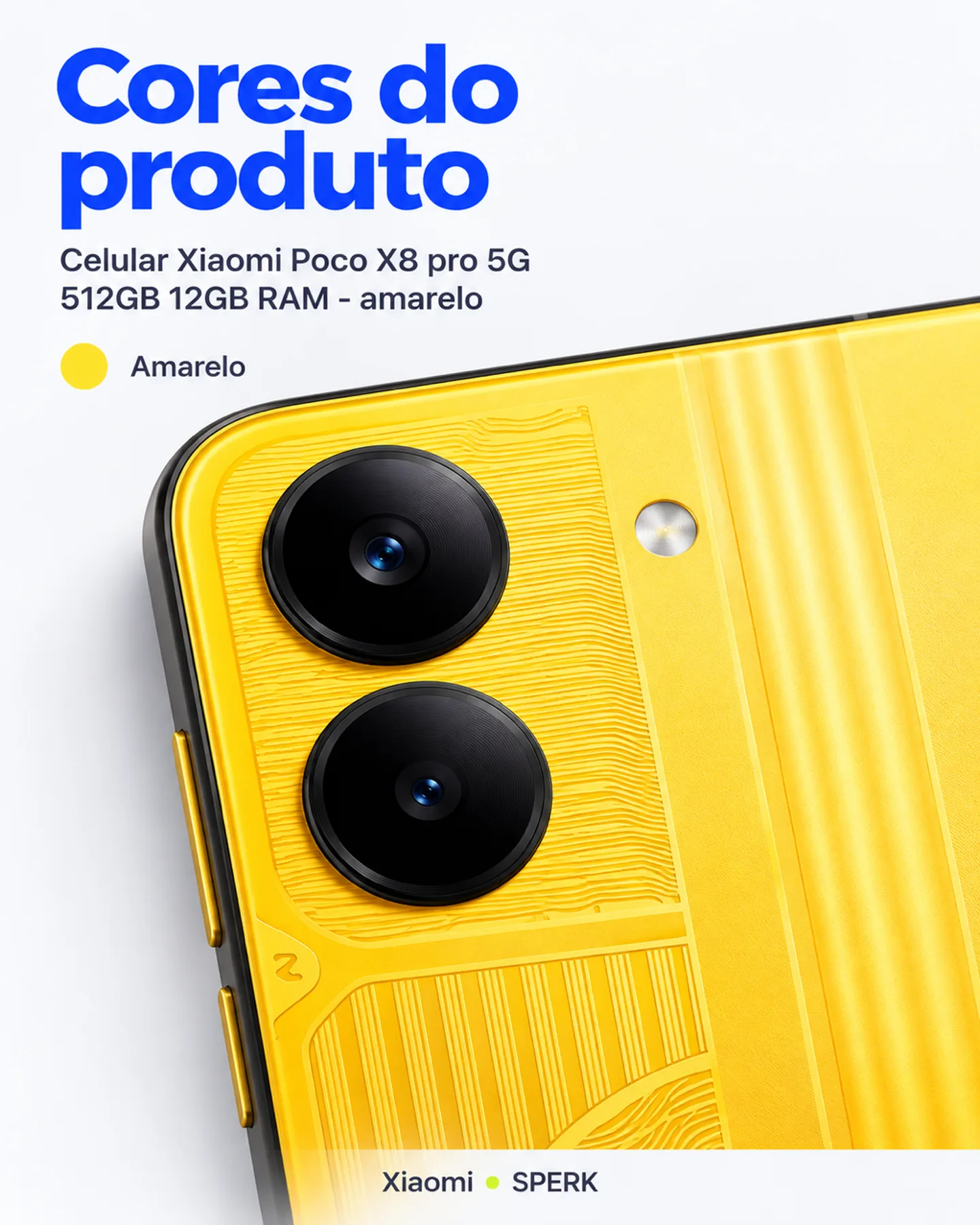 Celular Xiaomi Poco X8 pro 5G 512GB 12GB RAM - amarelo — painel 5