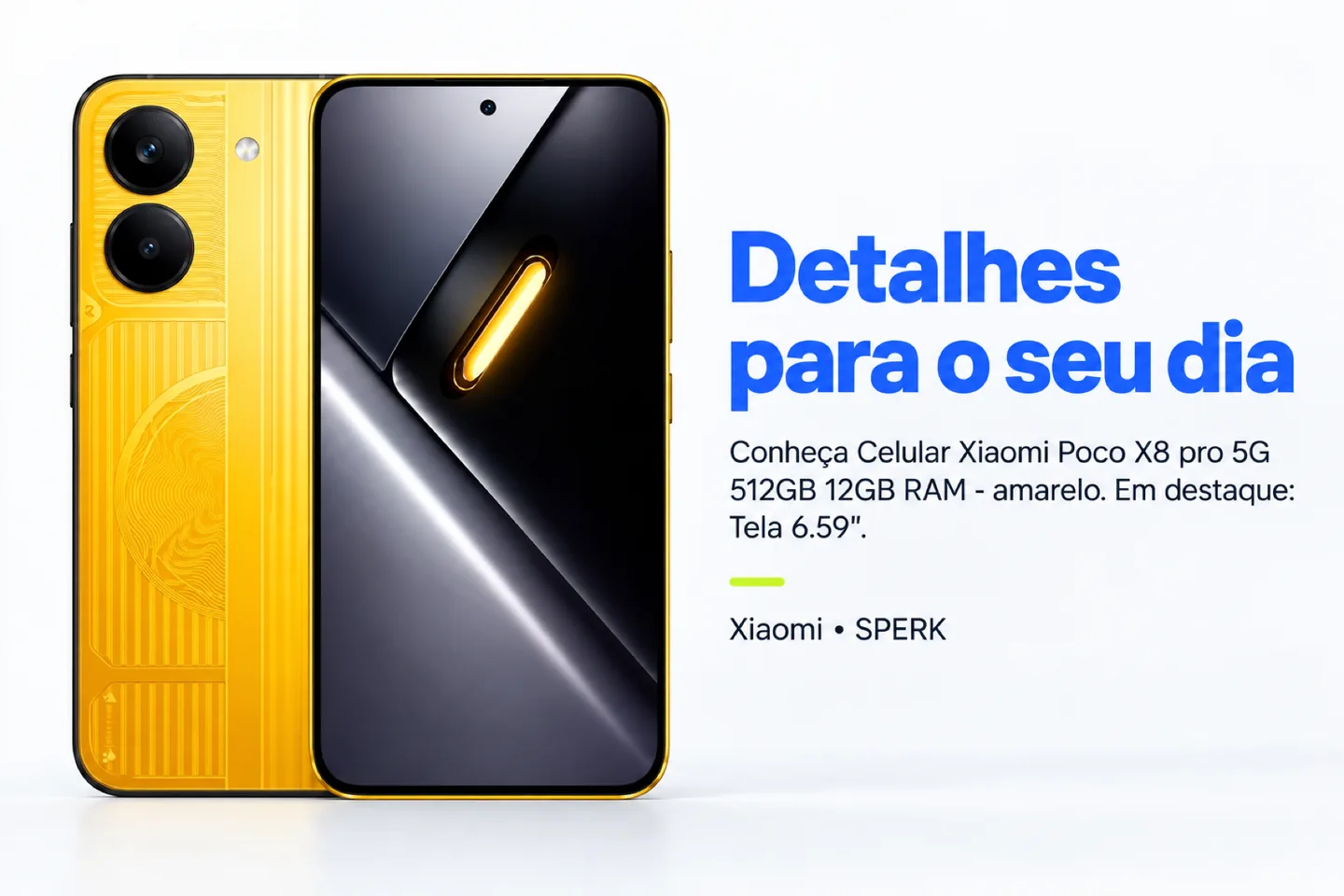 Celular Xiaomi Poco X8 pro 5G 512GB 12GB RAM - amarelo — diferencial uso