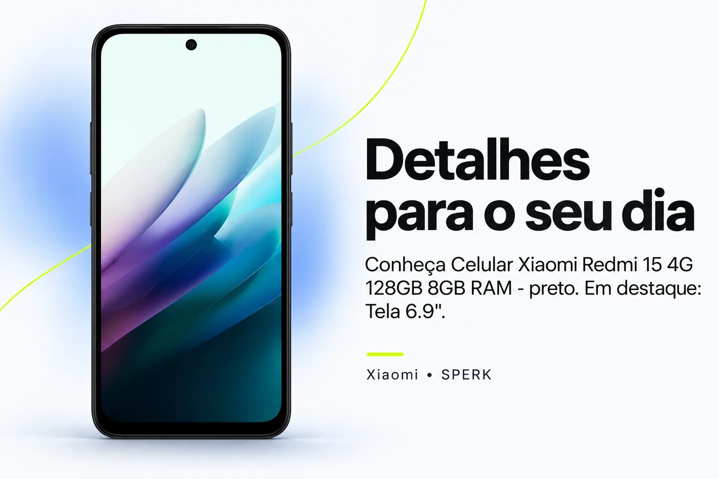 Celular Xiaomi Redmi 15 4G 128GB 8GB RAM - preto — diferencial uso